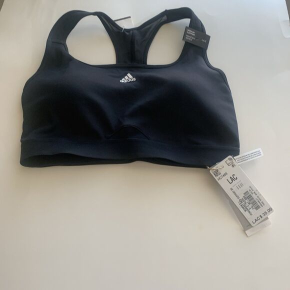 Adidas Powerreact Bra Medium-Support Training Size Medium Fits Cups A B C NWT - Picture 1 of 4